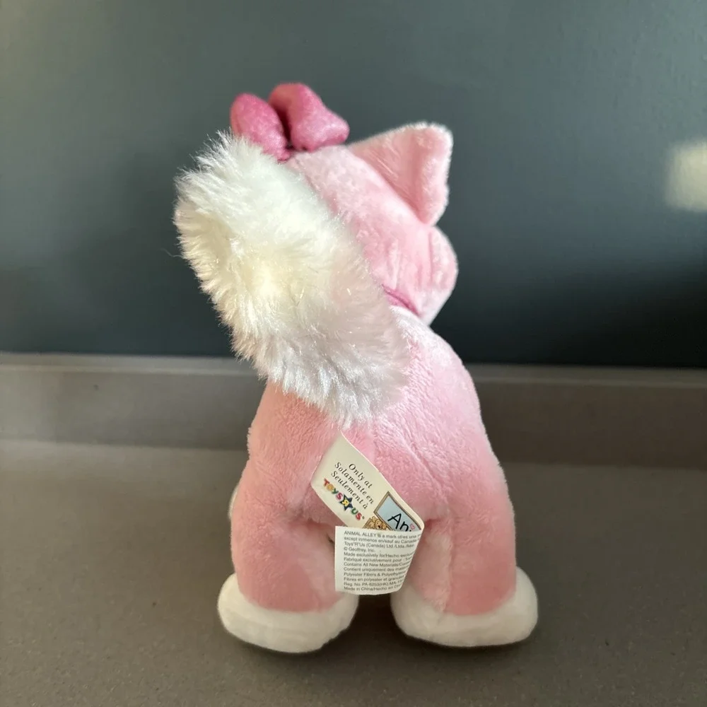 Animal Alley Pink Cat w/ Bow Plush Toy Toys 